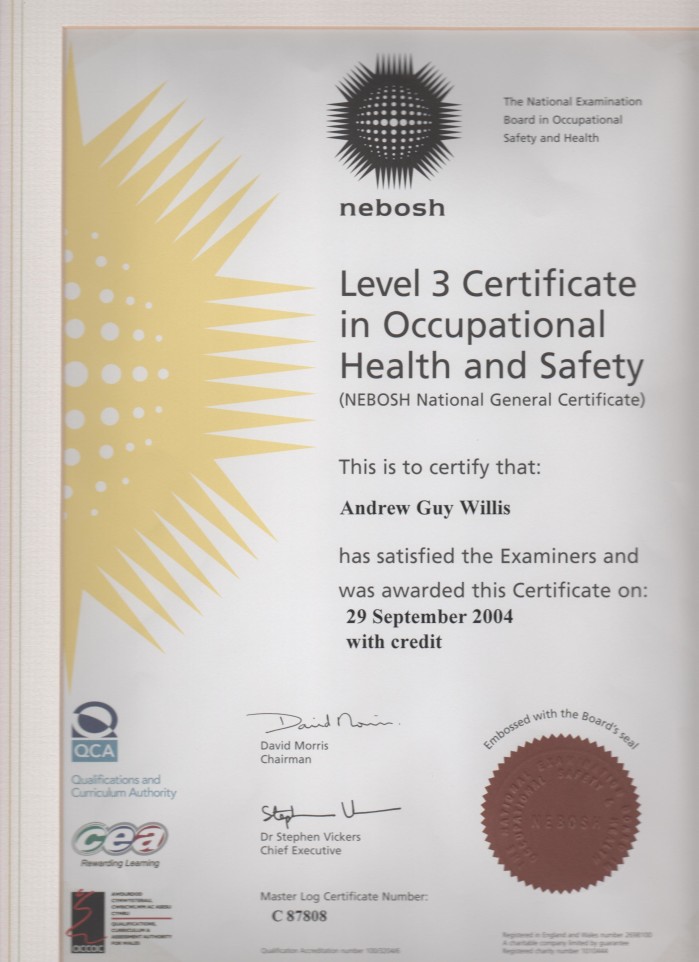 Clean 143 NEBOSH CERT 2004