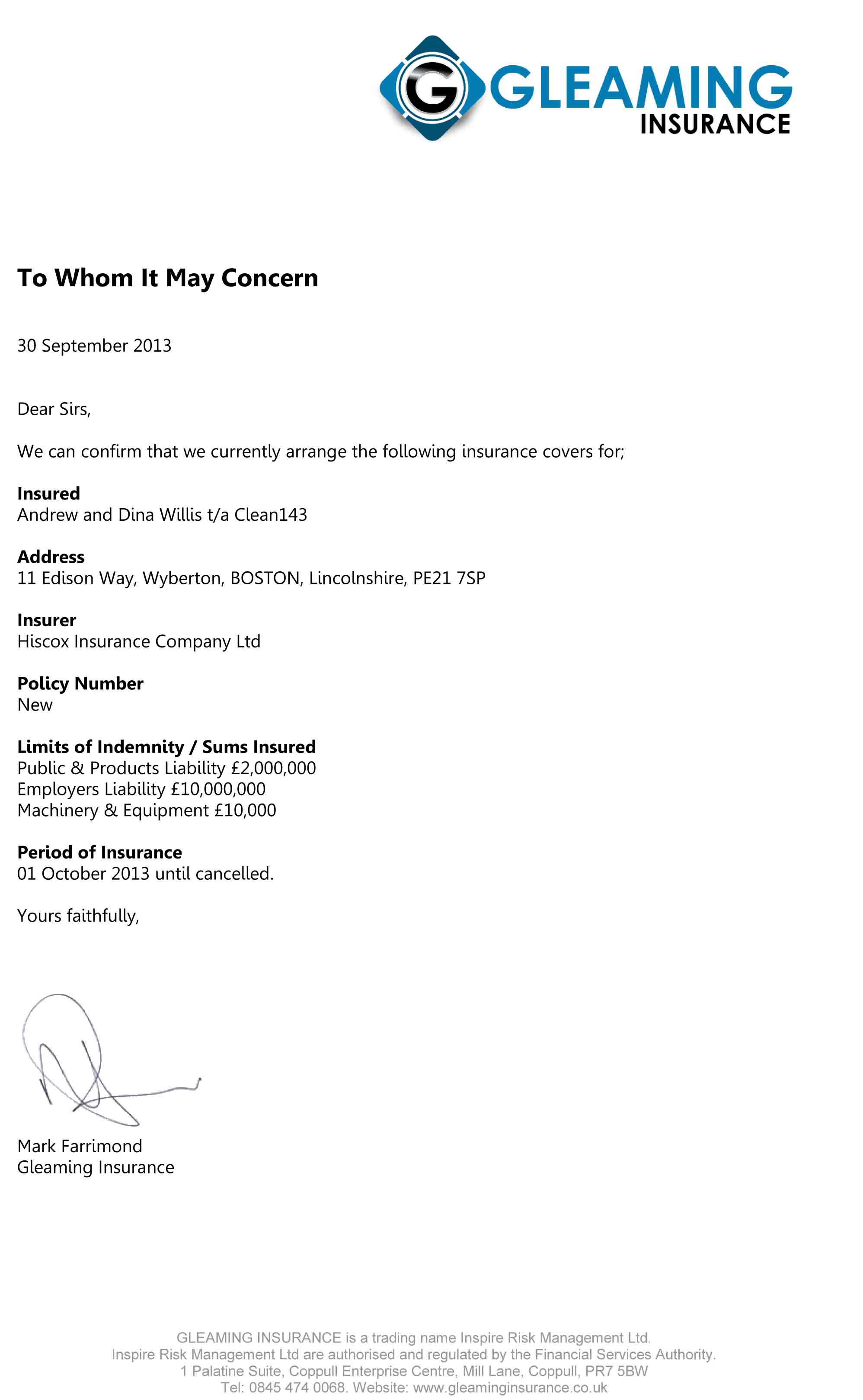 Clean 143 Confirmation of Cover.doc Clean143